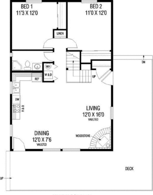 Main Floor Plan for House Plan #164460