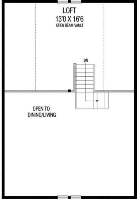 Second Floor Plan for House Plan #164460