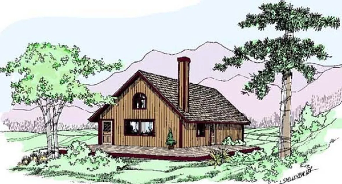 Full Rendering for House Plan #164460