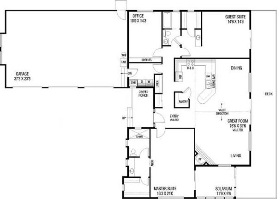 Main Floor Plan for House Plan #164360