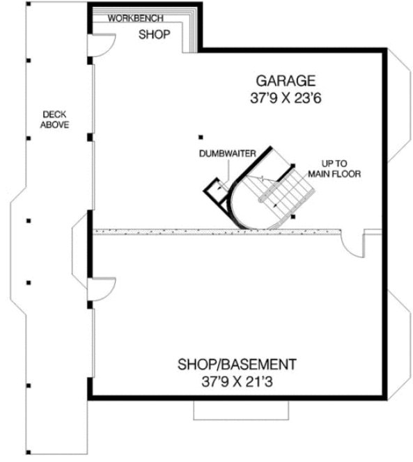 Basement Plan for House Plan #164060
