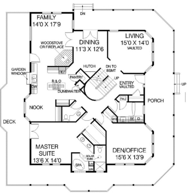 Main Floor Plan for House Plan #164060