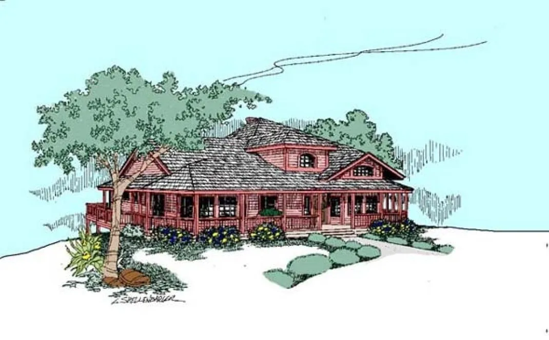 Full Rendering for House Plan #164060