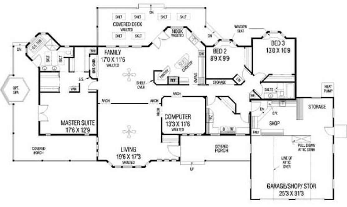 Main Floor Plan for House Plan #168350