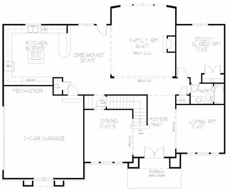 Main Floor Plan for House Plan #391320