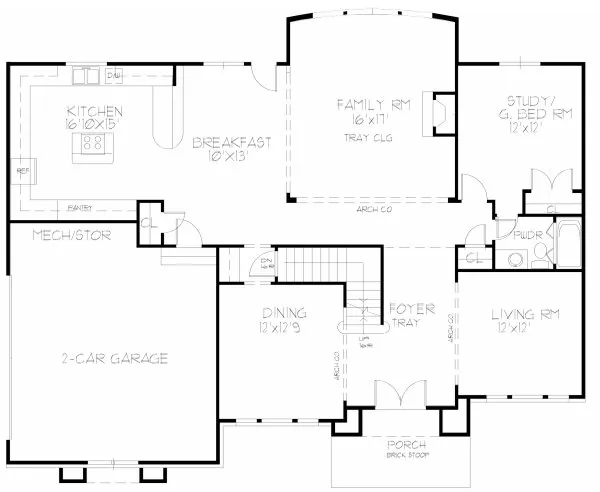 Main Floor Plan for House Plan #391320