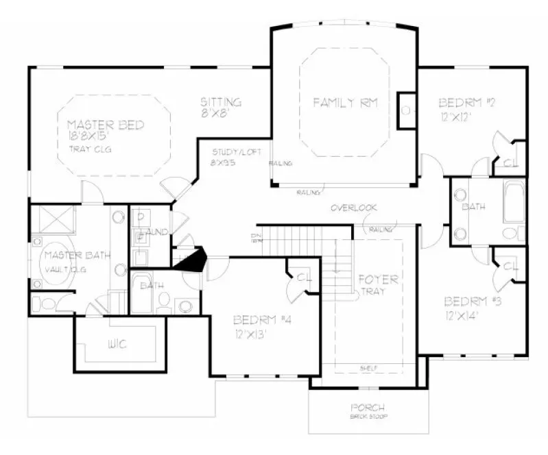 Second Floor Plan for House Plan #391320