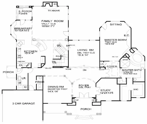 Main Floor Plan for House Plan #394600