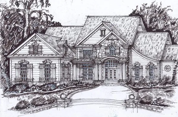 Full Rendering for House Plan #394600