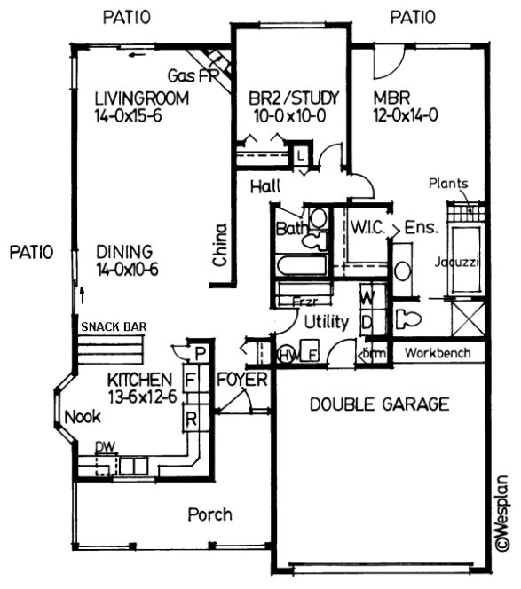 Main Floor Plan for House Plan #200929