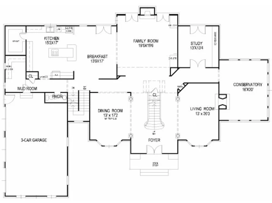 Main Floor Plan for House Plan #397210
