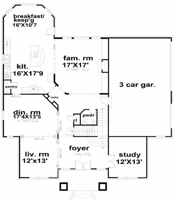 Main Floor Plan for House Plan #391230