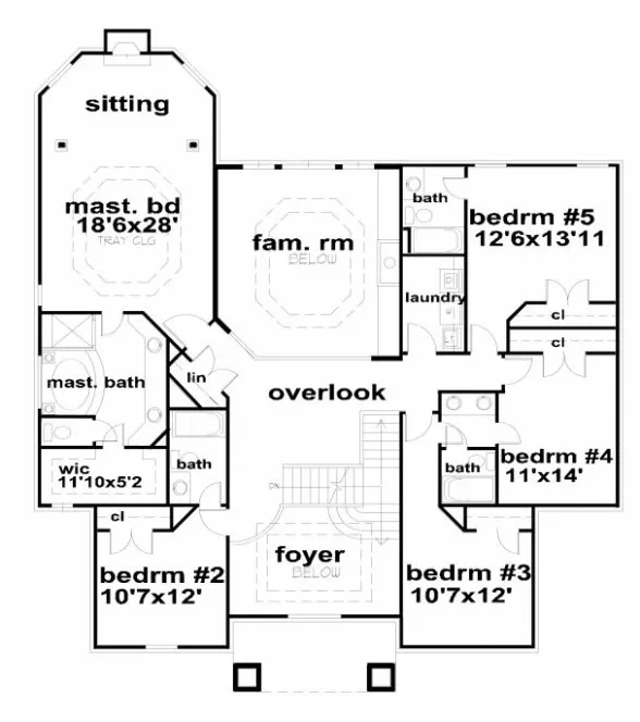 Second Floor Plan for House Plan #391230