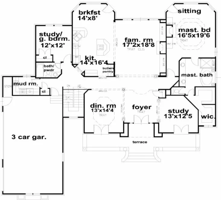 Main Floor Plan for House Plan #392300