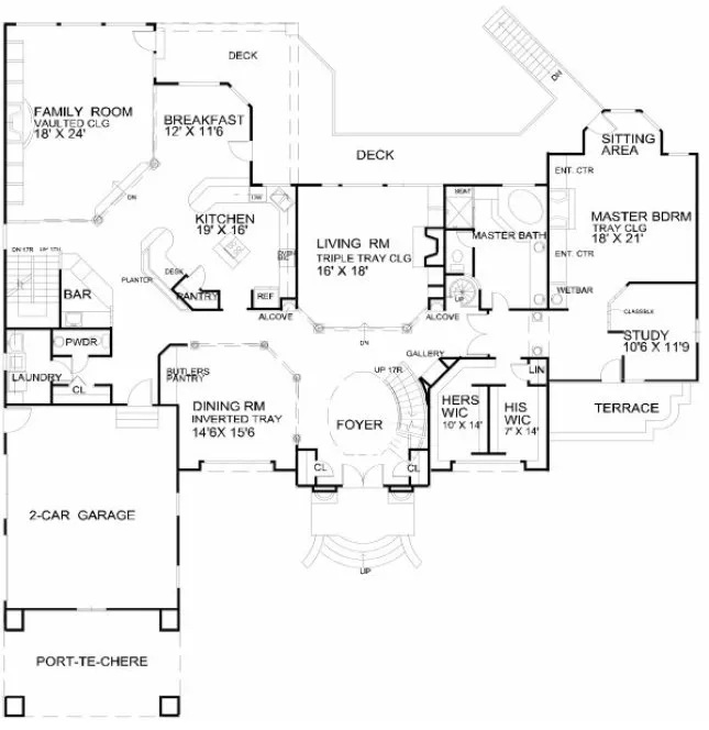 Main Floor Plan for House Plan #396500