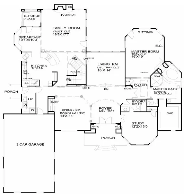 Main Floor Plan for House Plan #395230