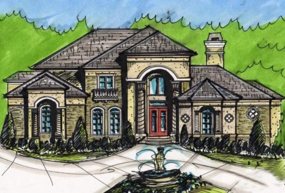 Full Rendering for House Plan #395230