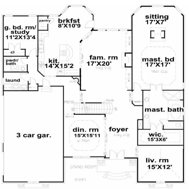 Main Floor Plan for House Plan #393230