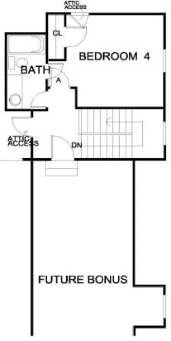 Attic Plan for House Plan #391600