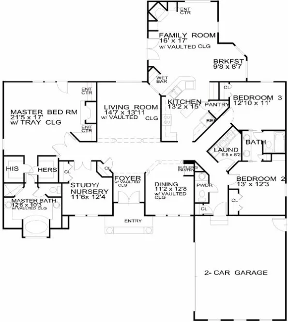 Main Floor Plan for House Plan #394200