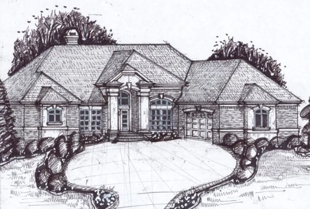 Full Rendering for House Plan #394200
