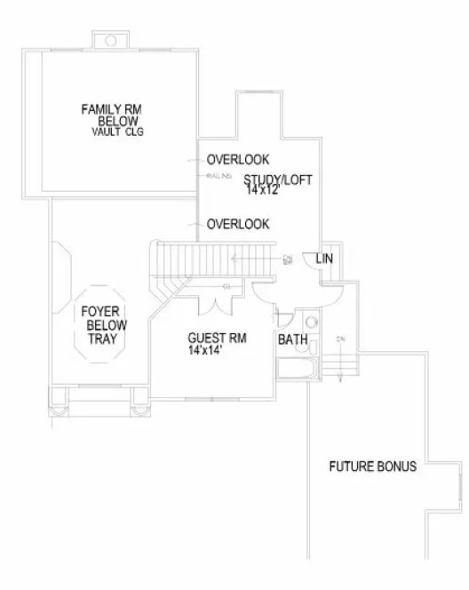 Second Floor Plan for House Plan #396400