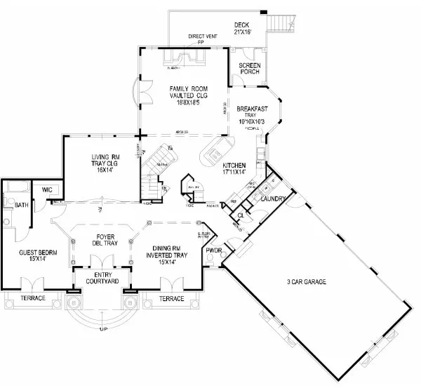 Main Floor Plan for House Plan #396210