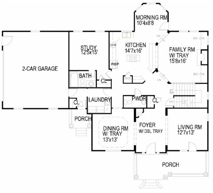 Main Floor Plan for House Plan #396200