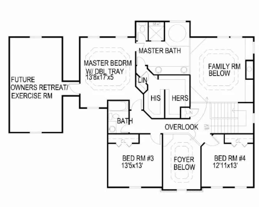 Second Floor Plan for House Plan #396200