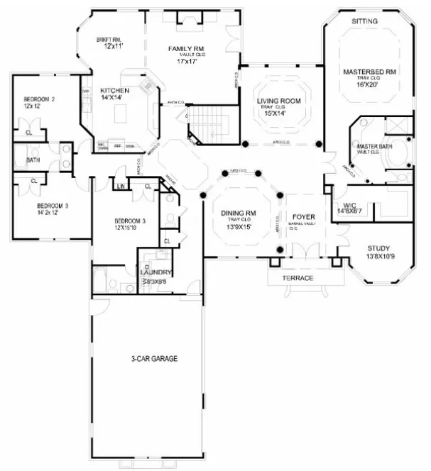 Main Floor Plan for House Plan #391720