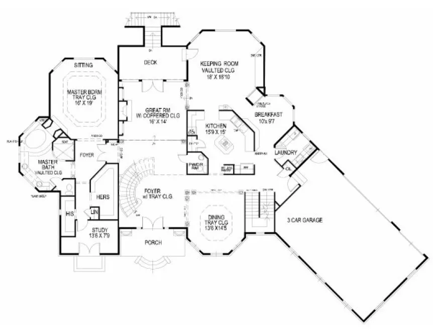 Main Floor Plan for House Plan #392210