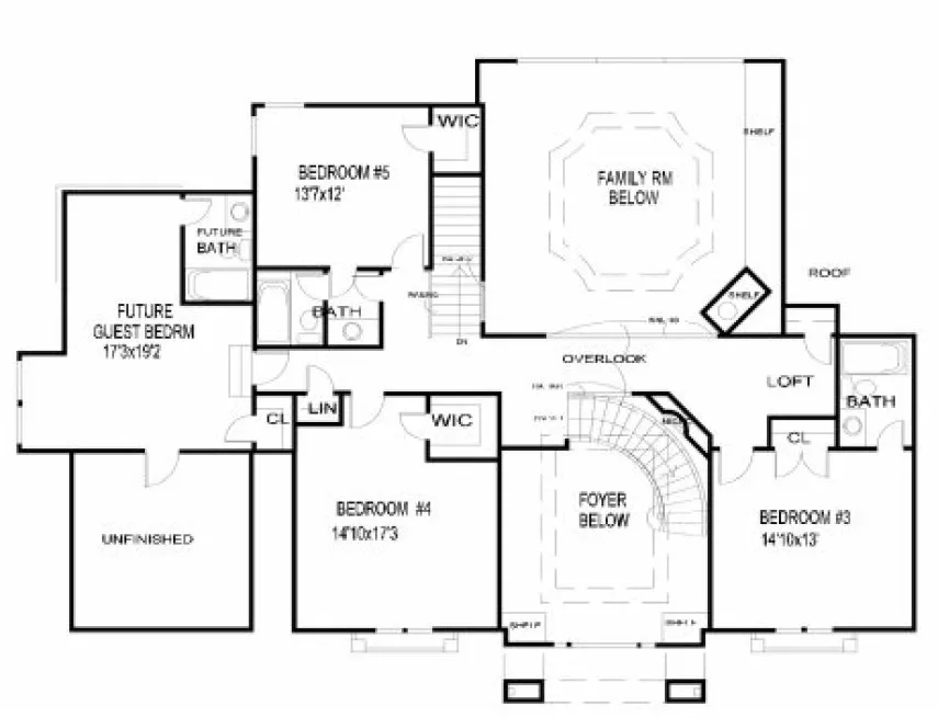Second Floor Plan for House Plan #395620