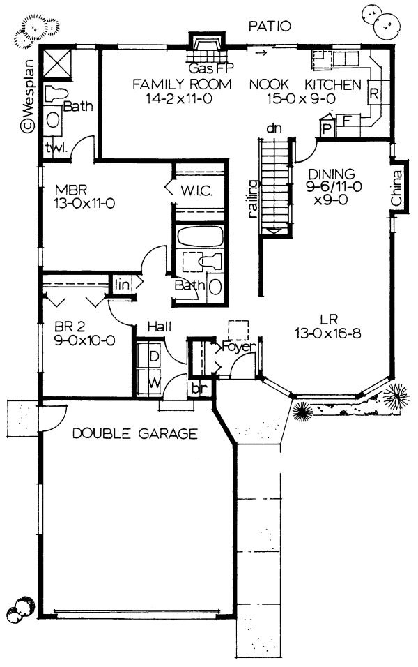 Main Floor Plan for House Plan #209352