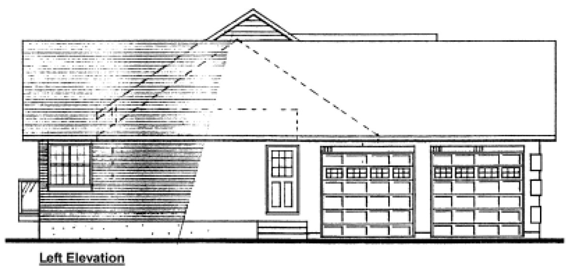 Left Elevation for House Plan #201581