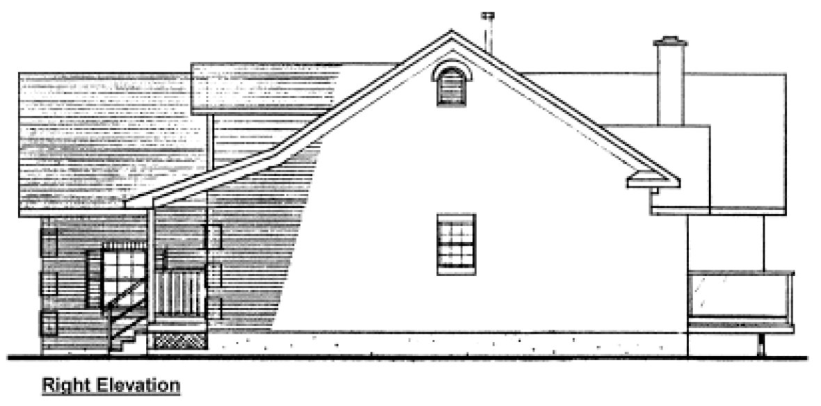 Right Elevation for House Plan #201581