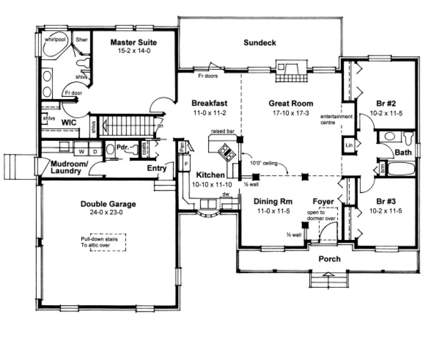 Main Floor Plan for House Plan #201581