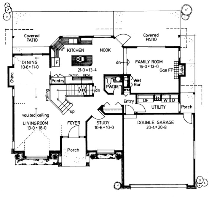 Main Floor Plan for House Plan #200283