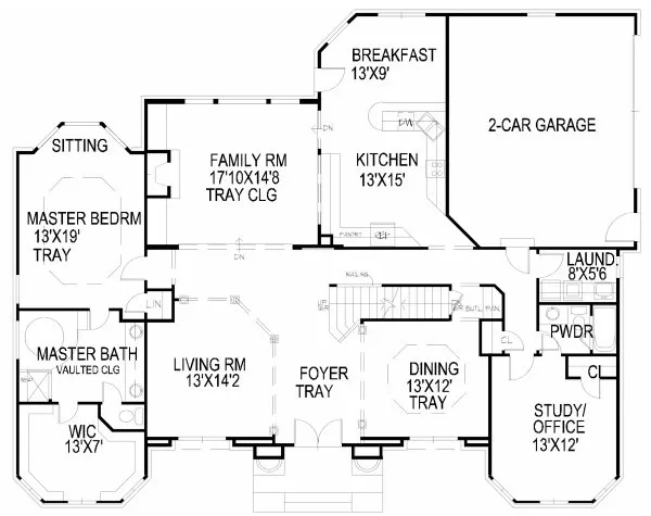 Main Floor Plan for House Plan #399120