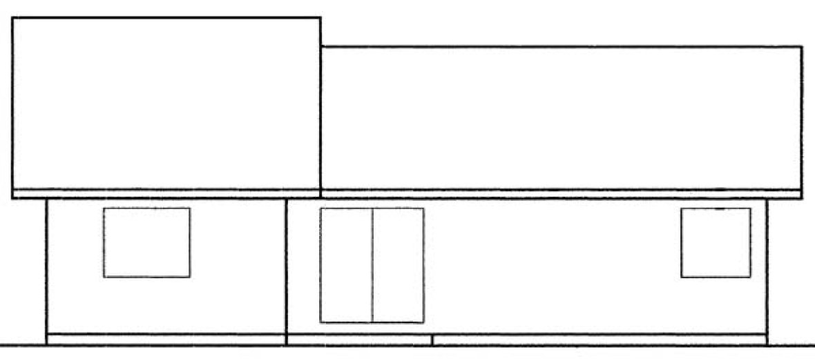 Rear Elevation for House Plan #161250