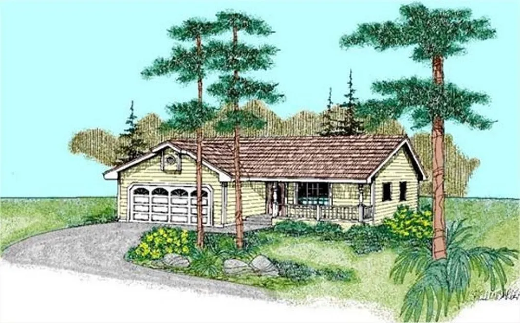 Full Rendering for House Plan #161250