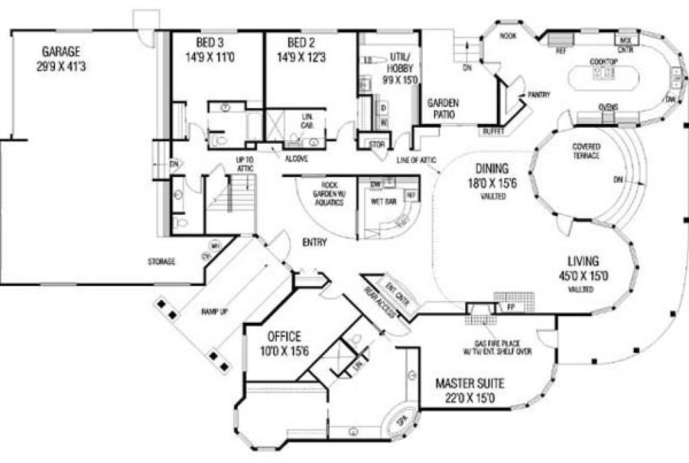 Main Floor Plan for House Plan #164050