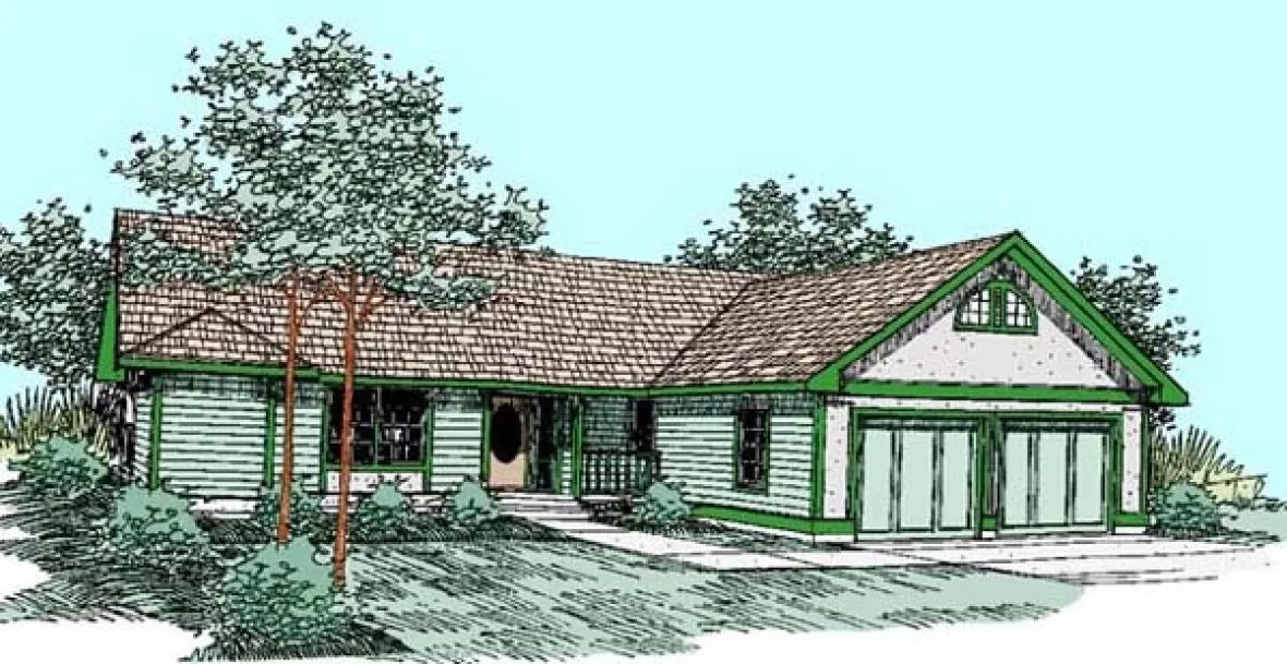 Full Rendering for House Plan #166440