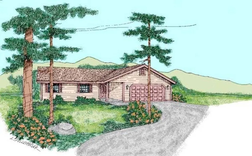 Full Rendering for House Plan #162440