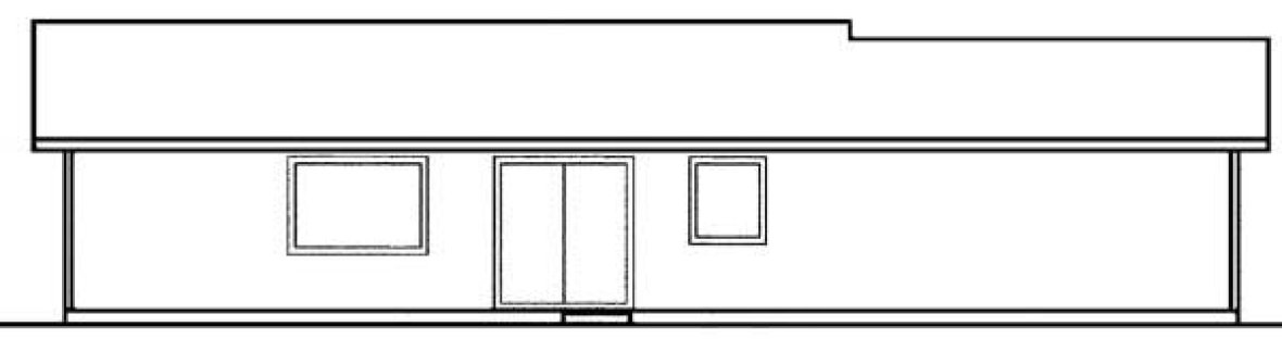 Rear Elevation for House Plan #161440