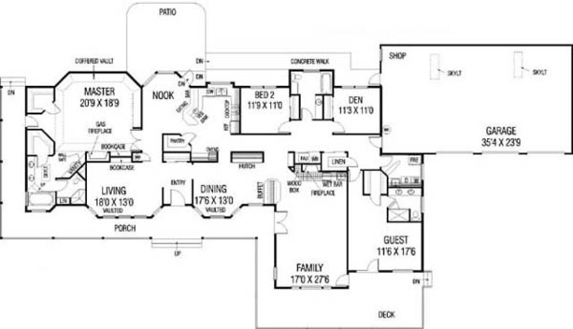 Main Floor Plan for House Plan #161530