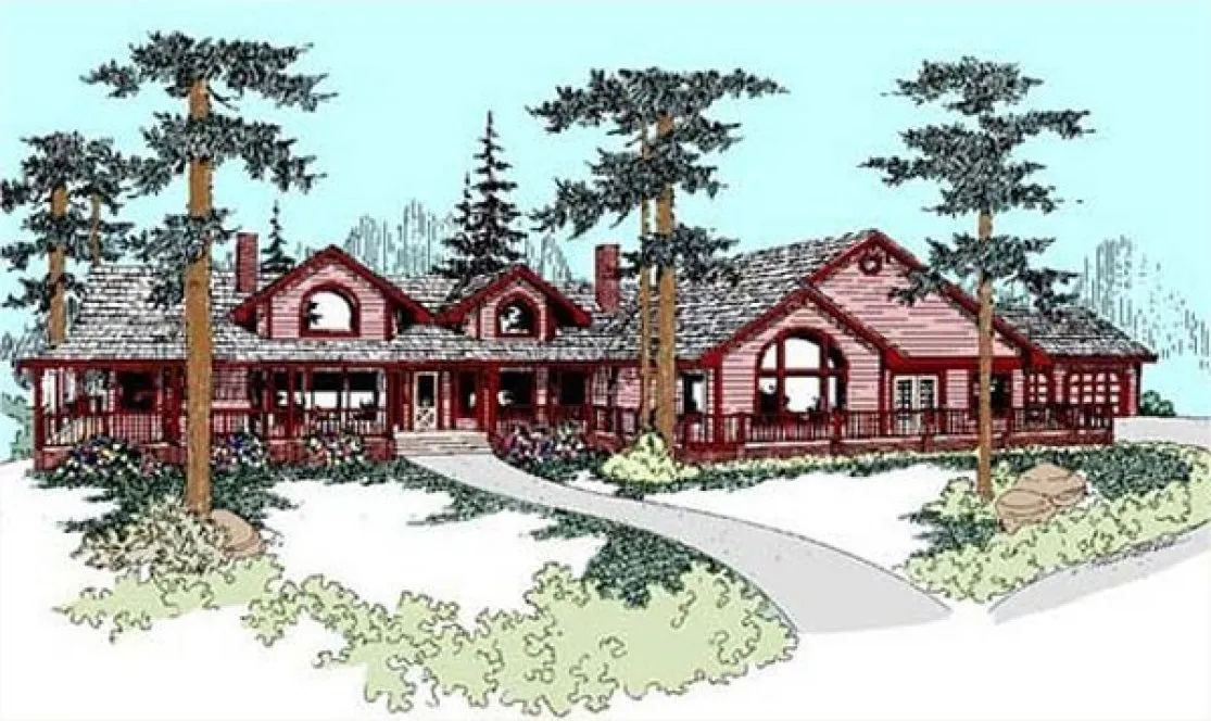 Full Rendering for House Plan #161530