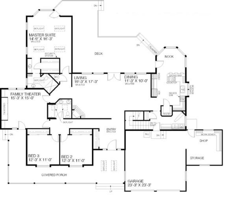 Main Floor Plan for House Plan #160523