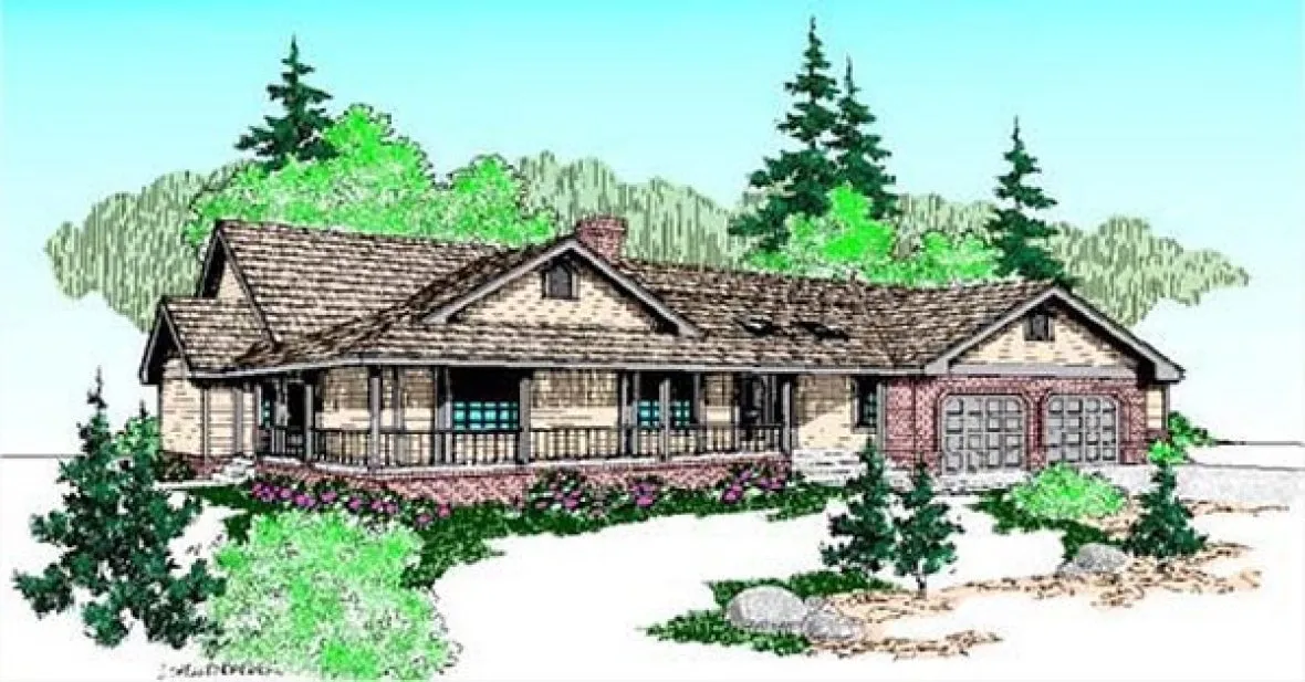 Full Rendering for House Plan #160523