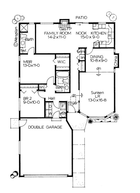 Main Floor Plan for House Plan #200935