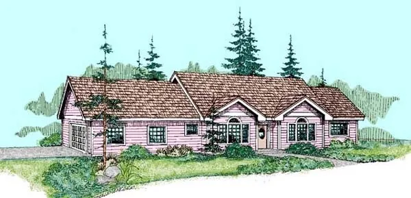 Full Rendering for House Plan #167130